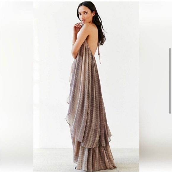 RAGA Dresses & Skirts - RAGA Women's S Aphrodite Maxi Multi-Color Boho Halter Dress w/Beaded Collar NWT